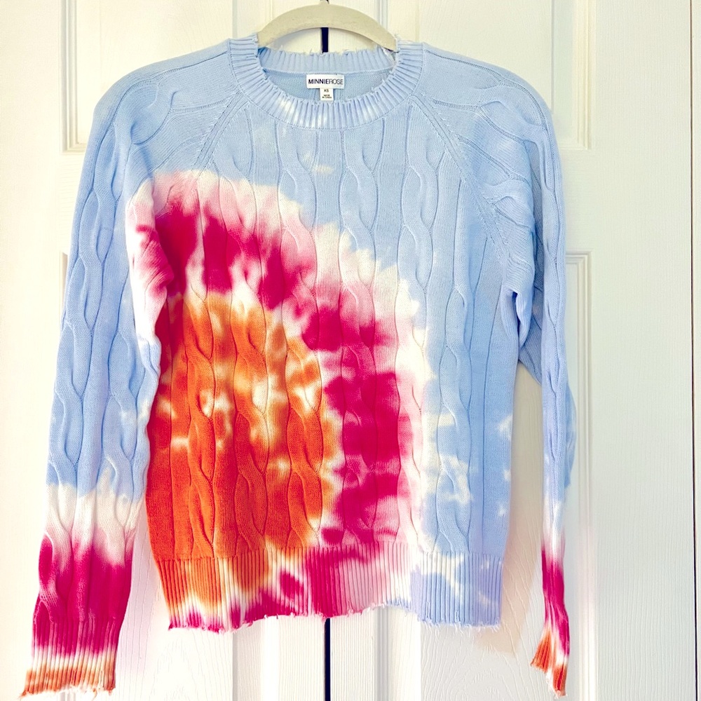 Minnie Rose tie dye cotton sweater XS